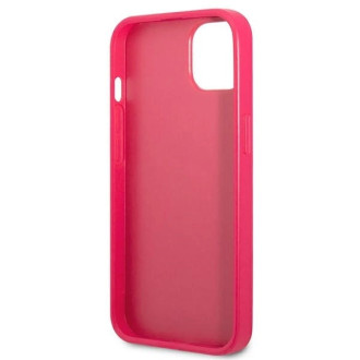 Guess Saffiano 4G Small Metal Logo case for iPhone 13 mini - pink