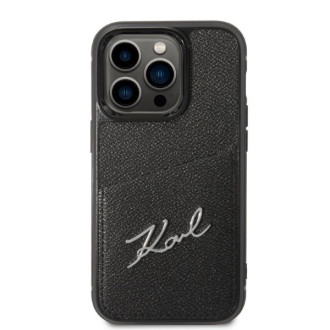 Karl Lagerfeld KLHCP14LCSSK iPhone 14 Pro 6.1&quot; hardcase black/black Signature Logo Cardslot
