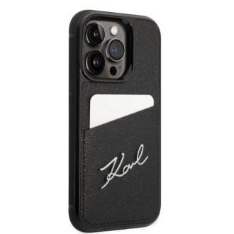 Karl Lagerfeld KLHCP14LCSSK iPhone 14 Pro 6.1&quot; hardcase black/black Signature Logo Cardslot
