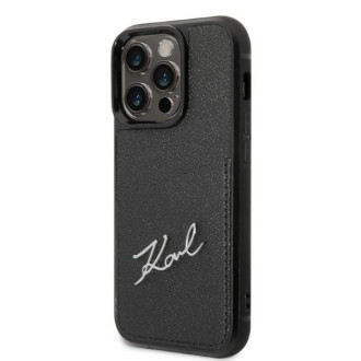 Karl Lagerfeld KLHCP14LCSSK iPhone 14 Pro 6.1&quot; hardcase black/black Signature Logo Cardslot