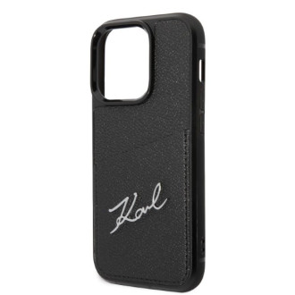 Karl Lagerfeld KLHCP14LCSSK iPhone 14 Pro 6.1&quot; hardcase black/black Signature Logo Cardslot