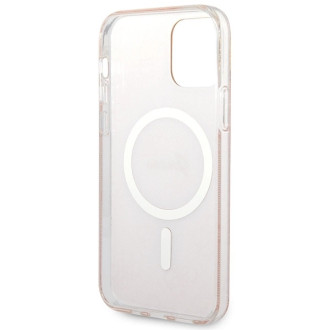 Set Guess GUBPP12MH4EACSP Case+ Charger iPhone 12/12 Pro pink/pink hard case 4G Print MagSafe