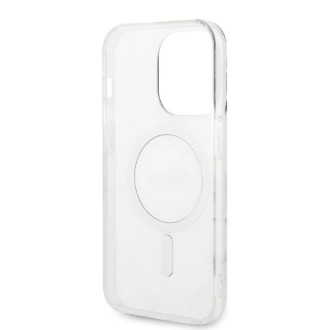 Guess Marble MagSafe Case + Charger Set for iPhone 14 Pro Max 6.7&quot; - White