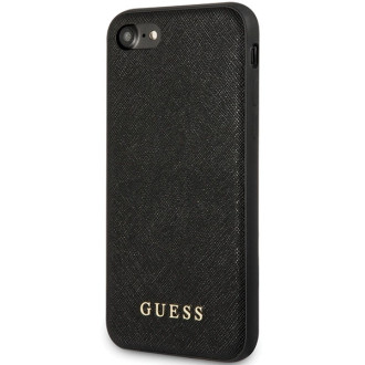 Guess GUHCI8PSASBBK iPhone 7/8 / SE 2020 / SE 2022 black/black Saffiano Strap