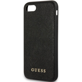 Guess GUHCI8PSASBBK iPhone 7/8 / SE 2020 / SE 2022 black/black Saffiano Strap