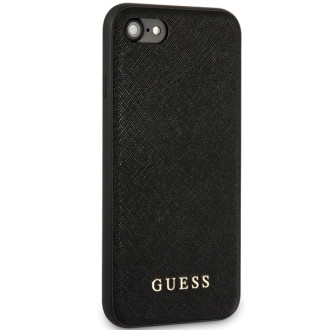 Guess GUHCI8PSASBBK iPhone 7/8 / SE 2020 / SE 2022 black/black Saffiano Strap