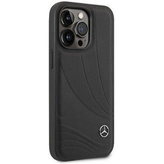 Mercedes Leather Wave Pattern iPhone 14 Pro Case - Black