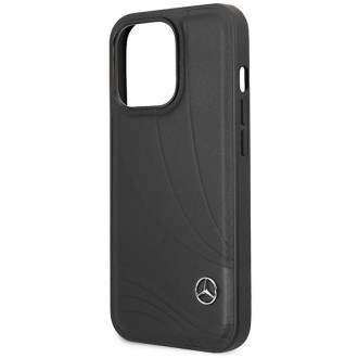 Mercedes Leather Wave Pattern iPhone 14 Pro Case - Black