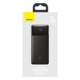 Baseus Bipow fast charging powerbank 20000mAh 20W black (Overseas Edition) + USB-A - Micro USB cable 0.25m black (PPBD050501)