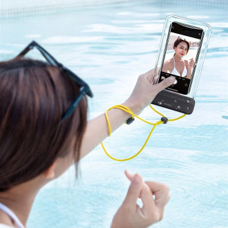 Baseus universal waterproof cover phone case (max 7.2&#39;&#39;) for swimming pool IPX8 white (ACFSD-D02)