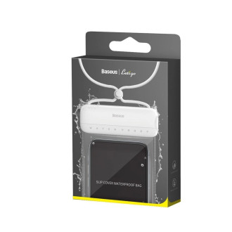 Baseus universal waterproof cover phone case (max 7.2&#39;&#39;) for swimming pool IPX8 white (ACFSD-D02)