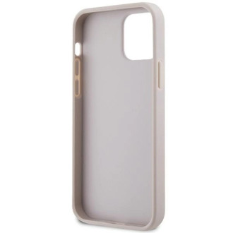 Guess GUHCP12MP4TDSCPP Case for iPhone 12 / 12 Pro - Pink Crossbody 4G Metal Logo