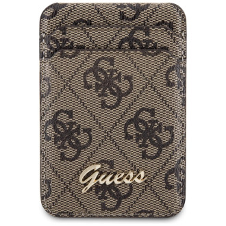 Pouzdro Guess Wallet Slot pro karty GUWMSHG4SHW - hnědé MagSafe 4G Classic Logo