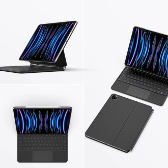 Dux Ducis Keyboard (MK Series) Case with Bluetooth Keyboard for iPad Pro 12.9" 2020-2022 - Black