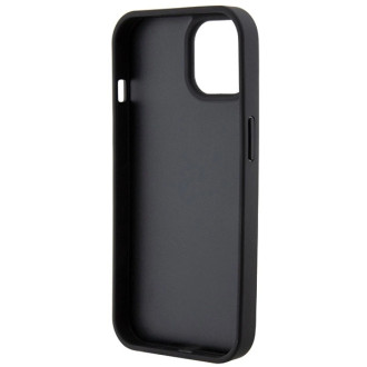 Guess Leather 4G Stamped case for iPhone 15 - black