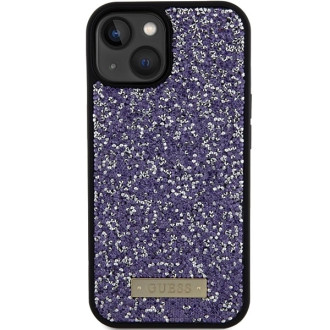 Guess Rhinestone Metal Logo iPhone 15 Case - Pink