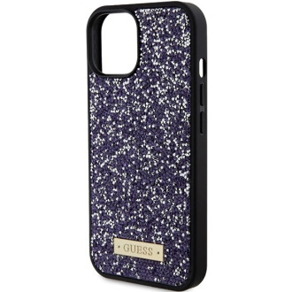 Guess Rhinestone Metal Logo iPhone 15 Case - Pink