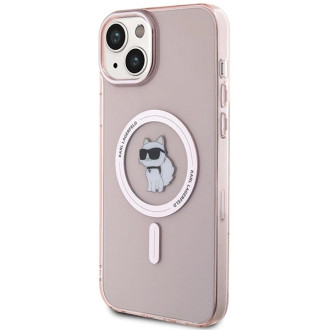 Karl Lagerfeld IML Choupette MagSafe case for iPhone 15 Plus - pink