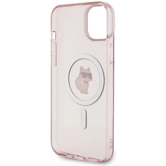Karl Lagerfeld IML Choupette MagSafe case for iPhone 15 Plus - pink