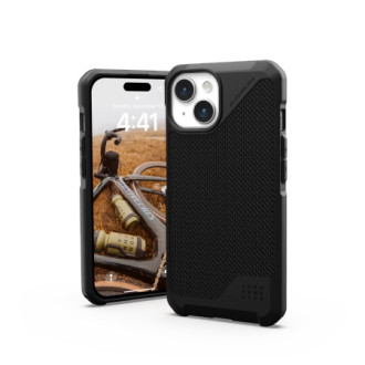 UAG Metropolis LT MagSafe case for iPhone 15 - black kevlar