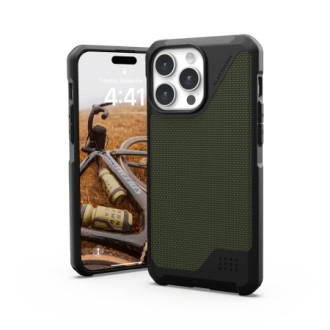 UAG Metropolis LT MagSafe case for iPhone 15 Pro Max - green Kevlar