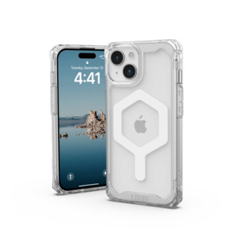 UAG Plyo MagSafe case for iPhone 15 - transparent and white