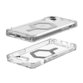 UAG Plyo MagSafe case for iPhone 15 Plus - transparent and silver