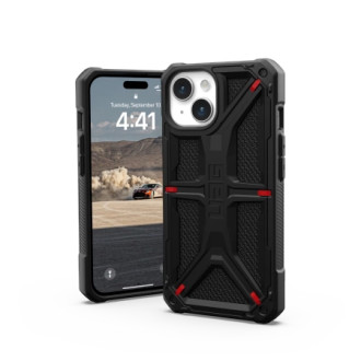 UAG Monarch case for iPhone 15 - black kevlar