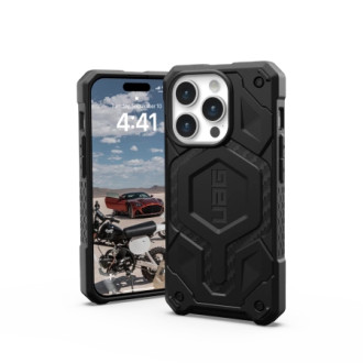 UAG Monarch Pro case with MagSafe for iPhone 15 Pro - black carbon