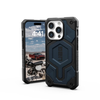 UAG Monarch Pro case with MagSafe for iPhone 15 Pro - dark blue