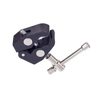 Clamping bracket for mounting accessories with 1/4 and 3/8 inch screw