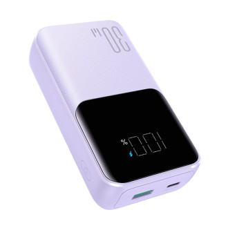 Powerbanka Joyroom 30W 10000mAh s vestavěným Lightning a USB-C kabely fialové (JR-PBC06)