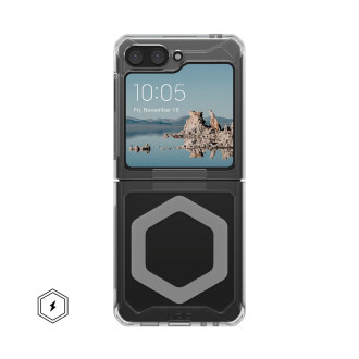UAG Plyo Pro case with magnetic module for Samsung Galaxy Flip 5 - transparent-gray