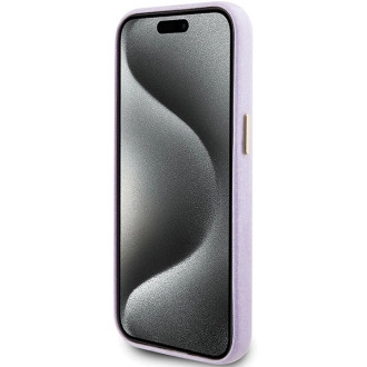 Guess Glitter Glossy Script case for iPhone 15 - lilac