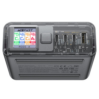 Acefast Z4 PD 218W GaN 3 x USB-C + USB-A Multifunction Adapter with 4 Ports - Gray