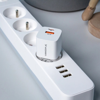 Wozinsky CMWCW 20W USB-C / USB-A nástěnná nabíječka - bílá