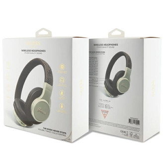 Guess Bluetooth sluchátka do uší GUBH604GEMW hnědé/hnědé 4G Script