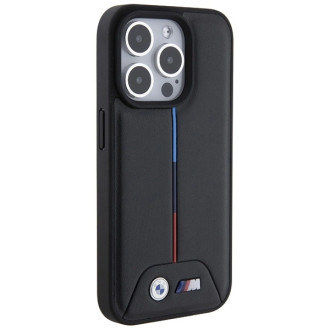 BMW Quilted Tricolor iPhone 15 Pro Case - Black