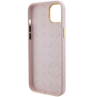 Guess Silicone Logo Strass 4G Case for iPhone 15 Plus / 14 Plus - Light Pink
