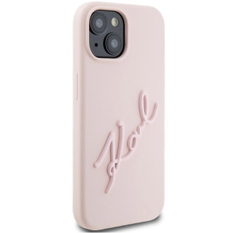 Karl Lagerfeld Silicone Karl Script case for iPhone 15 - pink