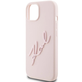 Karl Lagerfeld Silicone Karl Script case for iPhone 15 - pink