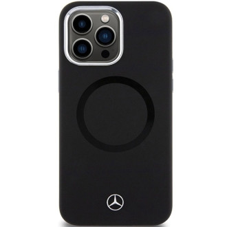 Mercedes Silicone Bicolor MagSafe case for iPhone 15 Pro Max - black