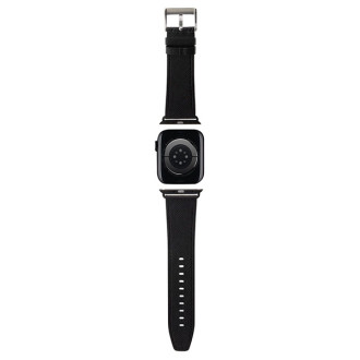 Karl Lagerfeld Saffiano Monogram strap for Apple Watch 38/40/41mm - black