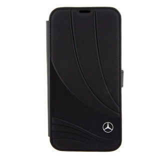 Mercedes Leather Wave Pattern iPhone 15 Pro Case - Black