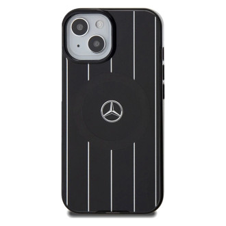 Mercedes Double Layer Crossed Lines MagSafe case for iPhone 15 - black