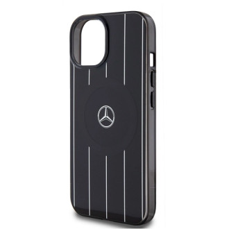 Mercedes Double Layer Crossed Lines MagSafe case for iPhone 15 - black