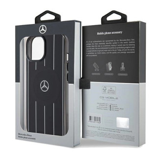 Mercedes Double Layer Crossed Lines MagSafe case for iPhone 15 - black