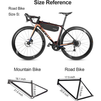 Rockbros AS-043 bicycle bag with Velcro 3l - black