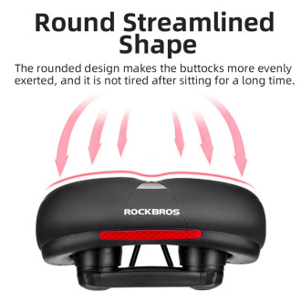 Rockbros AQ-6090R bicycle saddle - black and red