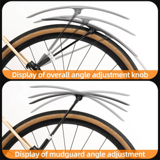 Rockbros 28210007001 bicycle fender, universal, adjustable - black